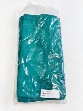 CB2 Poplin Dinner Napkin in Teal - Set of 6 - 100% Cotton - New